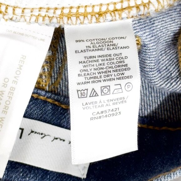 ANN TAYLOR LOFT Women's High-Rise Cotton Stretch Denim Shorts Raw Hem Size 25/0 - Picture 6 of 9